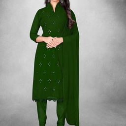 Maroosh Floral Embroidered Mirror Work Unstitched Dress Material-image-121