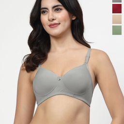 LILY dapyklis Full Coverage Lightly Padded Non-Wired Back Closure T-shirt Bra-picture-10