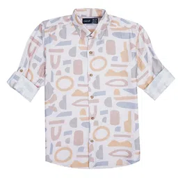 CAVIO Boys Comfort Abstract Printed Spread Collar Casual Shirt-image-47