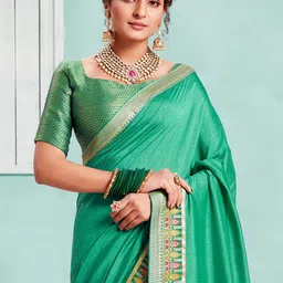 Anouk Rustic Zari Silk Blend Saree image 4