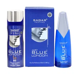 SAGAR PERFUMERY Set Of 2 Just Blue Eau De Parfum - 100 ml With Deodorant - 200 ml-70
