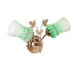 Somil Premium Designer Glass Wall / Night Lamp Elegant & Stylish Dcor Accent for Modern Interiors, color- Green, White, Size,- 28 X 15 X 33.5 CM-image-69