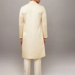 PulseIQ Men Ethnic Motifs Printed Kurta with Pyjama image 3