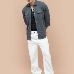 Forca Men Faded Opaque Casual Shirt-image-65