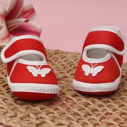 NESKA MODA Girls Red Cotton Booties-picture-34