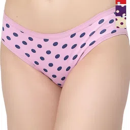 Docare Pack of 4 Printed Polka  Bikini Briefs YummyPanty-Purple-Yellow-Pink-Red-78