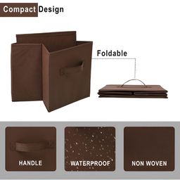 Aura Green Set of 6 Regular Square Foldable & Multipurpose Wardrobe Storage Box Organizer image 4