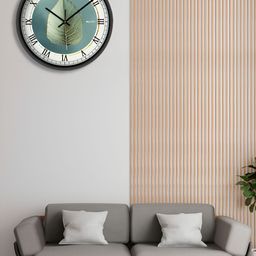 OLIVE TREE Black & White Printed Contemporary Wall Clock-8