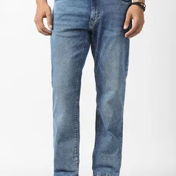 VAN HEUSEN DENIM LABS Men Regular Fit Mid-Rise Heavy Fade Jeans-picture-4