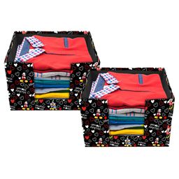 Kuber Industries Black Set of 2 Regular Multi-Utility Organisers-54