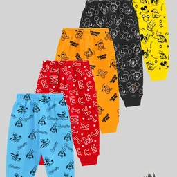 Disney By Miss and Chief Kids Pack Of 5 Printed Mid Rise Joggers-52