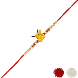 MEIRA JEWELLERY Set Of 1 Rakhi With Roli Chawal & Greetings Card-image-35