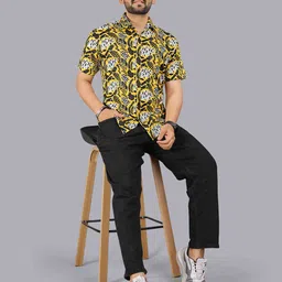 FTX Men Smart Fit Abstract Printed Spread Collar Casual Shirt-image-96