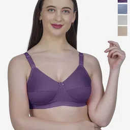 SHYAM SONS FLAIR Women Pack of 4 Full Coverage Lightly Padded Minimizer Bra-picture-23