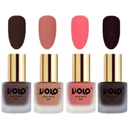 VOLO Set Of 4 Velvet Matte Nail Polish- 8 ml Each- 2 - 38 - 41 - 45-28