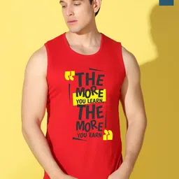 WOOSTRO Pack Of 2 Printed Combo Cotton Gym InnerwearVests VWS26(MORE RED)(98 PEACOCK)-picture-24