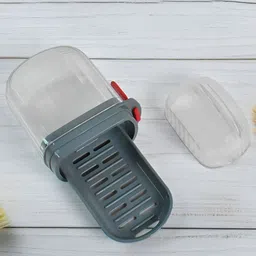 DeoDap Transparent Solid Plastic Soap Dish-picture-3