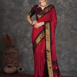 DIVASTRI Woven Design Zari Pure Silk Mysore Silk Saree-picture-44