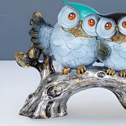 Zart Blue & Grey Owl Showpiece-image-41