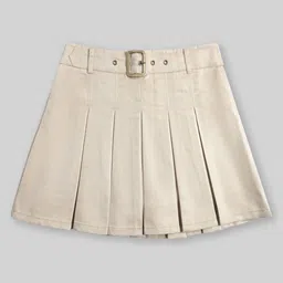 INCLUD Girls A-Line Pleated Skirt with Hidden Shorts-image-83