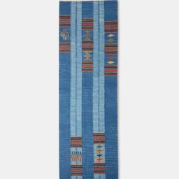 Fabindia Blue & Yellow Printed Woven Wool Floor Runner-21