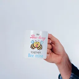 ARTBUG White Printed Ceramic Glossy Core Set of Cups and Mugs image 4