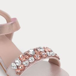 Anouk Embellished Party Block Sandals with Buckles image 3
