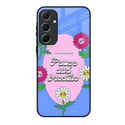 QRIOH Floral Printed Sleek & Lightweight Silicone Samsung Galaxy A55 5G Back Case-picture-17
