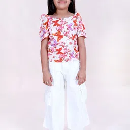 KiddoPanti Girls Butterfly Printed Top & Trouser-image-59