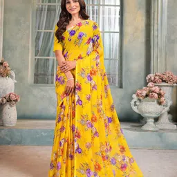 Garden Vareli Floral Pritned Saree-picture-10