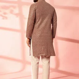 Anouk Men Embroidered Regular Thread Work Pure Cotton Kurta with Pyjamas image 4