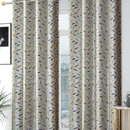 Galaxy Home Decor Blue Set of 2 Window Curtain-picture-49
