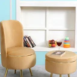 Shadowkart Set Of 2 Beige Wooden Ottomans-9