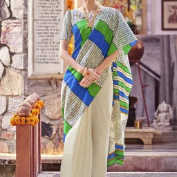Anouk Rustic Ethnic Motifs Silk Blend Bagh Saree-17
