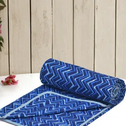 RRC Blue Geometric AC Room 210 GSM Single Bed Dohar-image-18