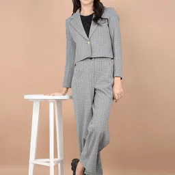 Crimsoune Club Checked Blazer With Trousers-10