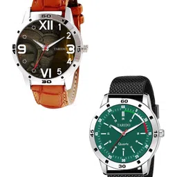 TARIDO Men Printed Dial & Straps Analogue Watch TD_SM_BROWN_GREEN_DIAL-314-17