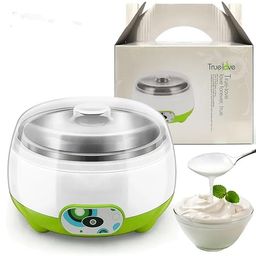 OVEERA® Yogurt Maker Machine Plastic And Stainless Steel Inner Container With Temperature Control Yogurt Maker Diy Maker For Home Kitchen 1 Liter Automatic Yogurt maker Multicolor image 2