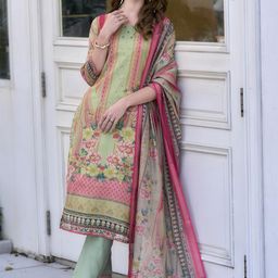 Hitarth Fashion Floral Printed Round Neck Straight Kurta With Trousers & Dupatta-picture-12