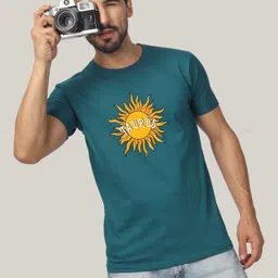 Greylongg Men Typography Applique T-shirt-picture-23