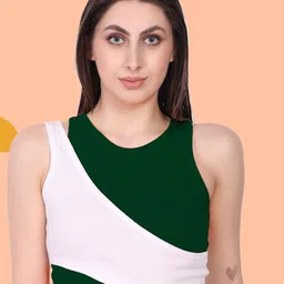 Moda Rapido Women Ribbed Sleeveless Tank Crop Top-image-50