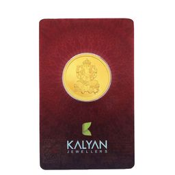 Kalyan Jewellers 24K Lord Ganesh Gold Coin 10 g-image-2