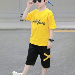 YK Boys Printed Round Neck Pure Cotton T-Shirt With Shorts-image-72