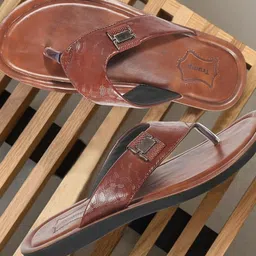 Trump Tan PU Flip Flops-image-80