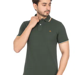 Antiloop Men Solid Polo Collar Cotton T-shirt-image-50