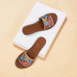 Forever Glam by Pantaloons Women Embroidered Open Toe Flats-32