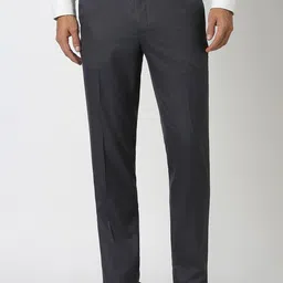 Van Heusen Men Textured Slim Fit Formal Trousers-image-93