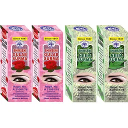 Bhimseni Karyalay Set Of 4 Gulab & Neem Surma With Triphala Bhasm- 1.5 g Each-27