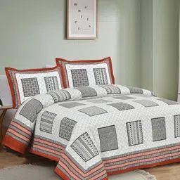 JAIPUR FABRIC Black Ethnic Motifs Printed Cotton 240 TC King Bedsheet Set 2.74 m x 2.54 m-image-58