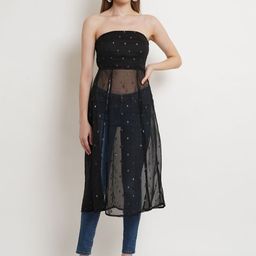 DODO & MOA Print Georgette Fit & Flare Midi Dress-picture-0